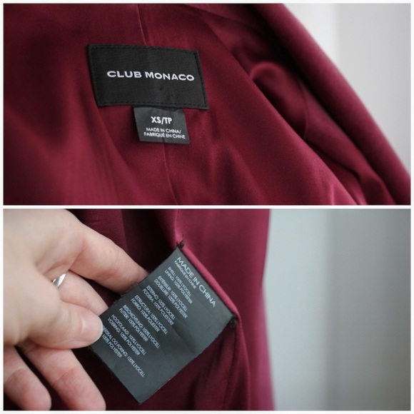 Club Monaco Berry Pink Waterfall Trench Coat - Picture 6 of 6